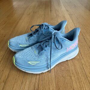 Hoka One One Clifton 9 Running Shoes Blue Women's Size 9.5